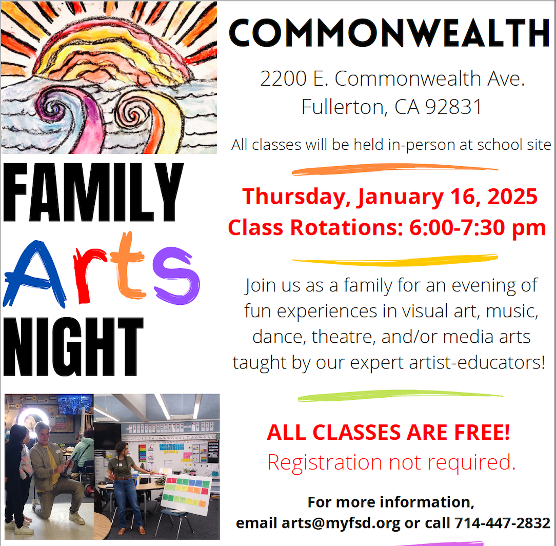  Family Arts Night - English